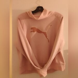 Puma   Hoodie pale pink size Large